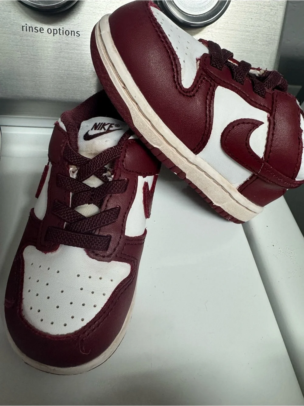 Nike Maroon and White Low-Top Sneaker Toddler 5.5